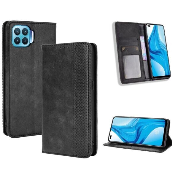 

Чехол Deexe Retro Style для OPPO Reno 4 lite - Black