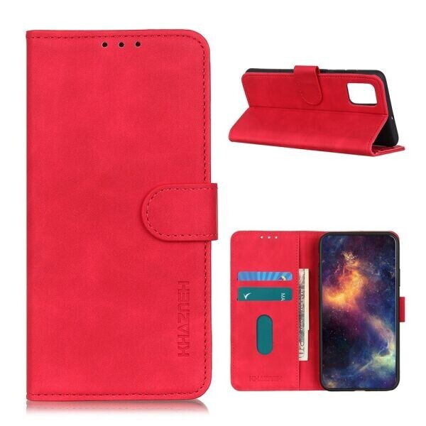 

Чехол-книжка KHAZNEH Retro Wallet для OnePlus 8T - Red