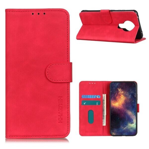 

Чехол-книжка KHAZNEH Retro Wallet для Nokia 3.4 - Red