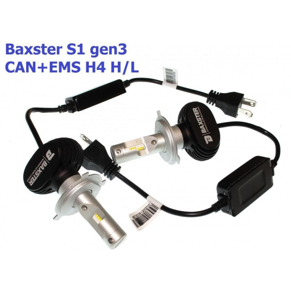 

Комплект LED ламп BAXSTER S1 gen3 H4 5000K 4000lm CAN+EMS