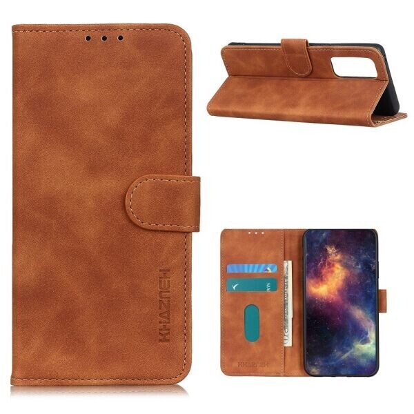 

Чехол-книжка KHAZNEH Retro Wallet для VIVO Y20 - Brown