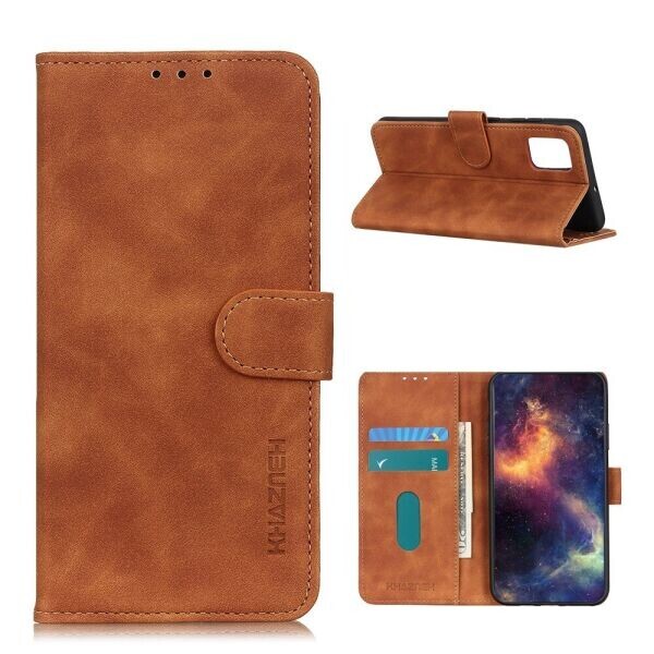 

Чехол-книжка KHAZNEH Retro Wallet для Motorola Moto G9 Plus - Brown