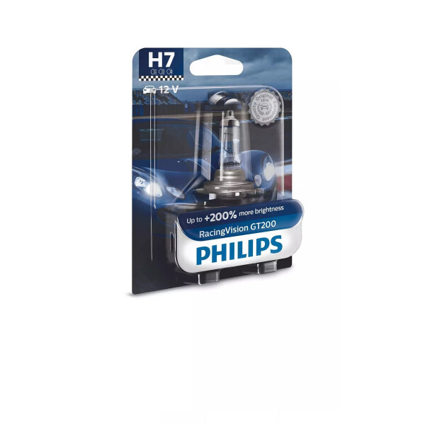 

Автолампа PHILIPS 12972RGTB1 H7 55W 12V RacingVision GT200 +200% B1