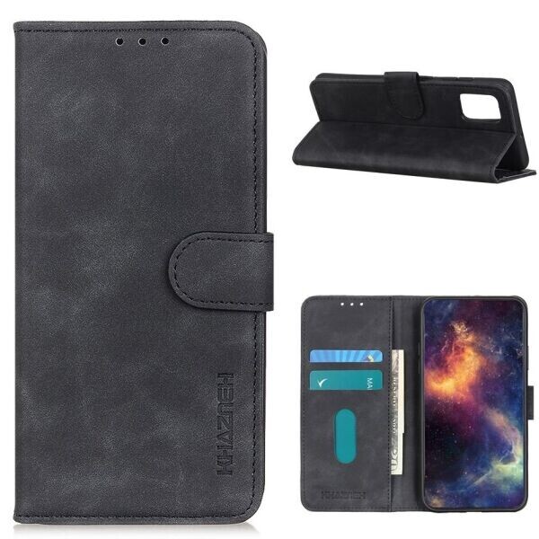 

Чехол-книжка KHAZNEH Retro Wallet для Realme 7 Pro - Black