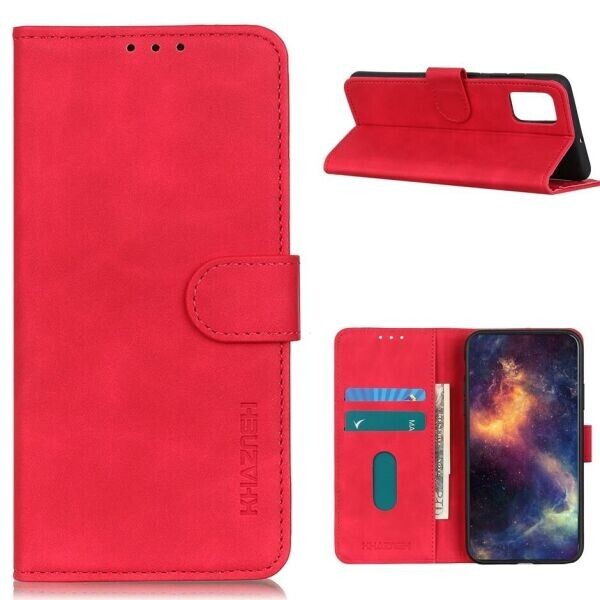 

Чехол-книжка KHAZNEH Retro Wallet для Realme 7 Pro - Red