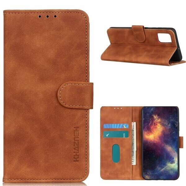 

Чехол-книжка KHAZNEH Retro Wallet для Realme 7 Pro - Brown