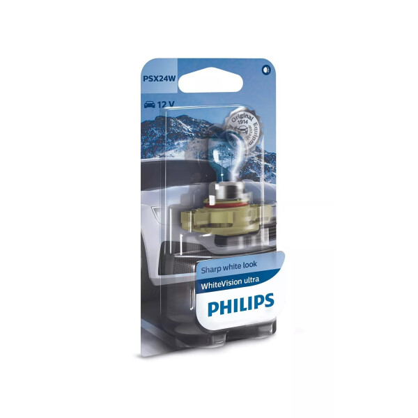 

Автолампа PHILIPS 12276WVUB1 PSX24W 55W 12V WhiteVision ultra +60% (3300K) B1