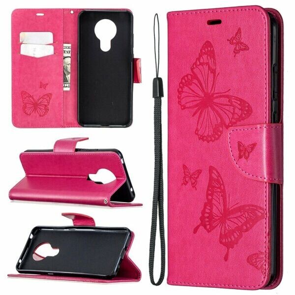 

Чехол UniCase Butterfly Pattern для Nokia 5.3 - Rose