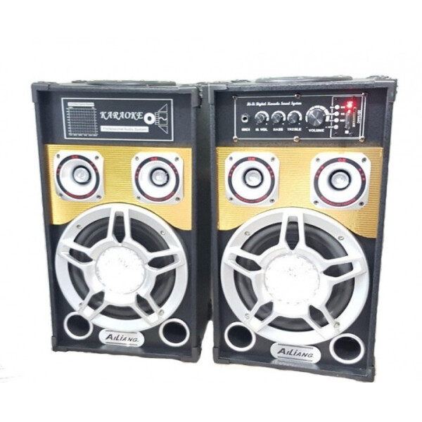 

Активная акустическая система Ailiang UF-801A-DT 2 Колонки Karaoke, Bluetooth, MP3, USB, SD, AUX, FM Радио+ Пульт Д.У.