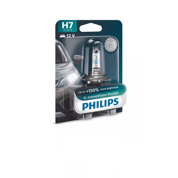 

Автолампа PHILIPS 12972XVPB1 H7 55W 12V X-tremeVision Pro150 +150% B1
