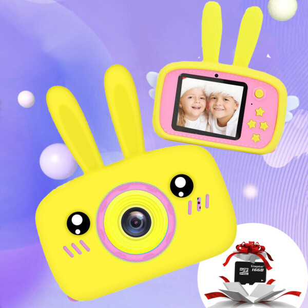 

Детская Фотокамера Kids Funny Camera 3.0 Pro Противоударный Фотоаппарат 12 Mpx Full HD 1920x1080P фото и видео съемка Желтый + Карта памяти 16ГБ