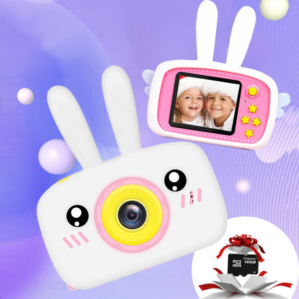

Детская Фотокамера Kids Funny Camera 3.0 Pro Противоударный Фотоаппарат 12 Mpx Full HD 1920x1080P фото и видео съемка Белый + Карта памяти 16ГБ