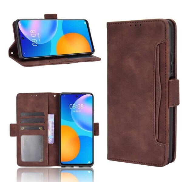 

Чехол Deexe Wallet Stand для Huawei P Smart 2021 - Brown