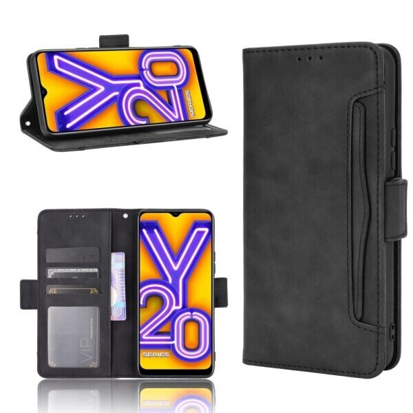 

Чехол-книжка Deexe Wallet Stand для VIVO Y20 - Black