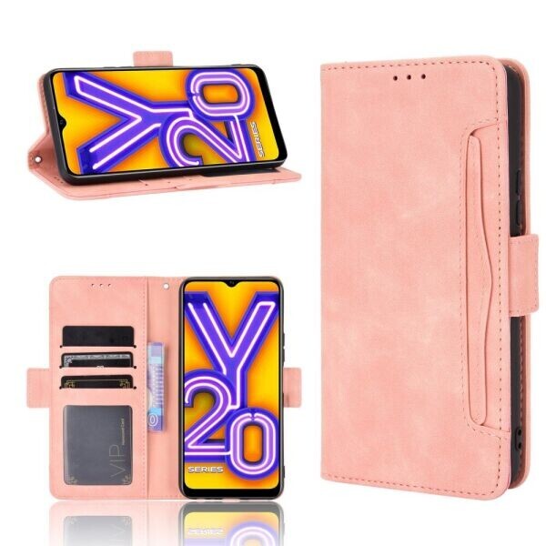 

Чехол-книжка Deexe Wallet Stand для VIVO Y20 - Rose Gold