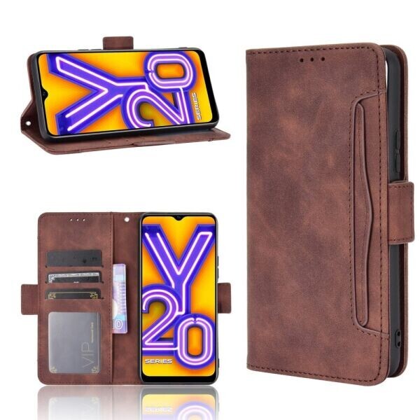 

Чехол-книжка Deexe Wallet Stand для VIVO Y20 - Brown