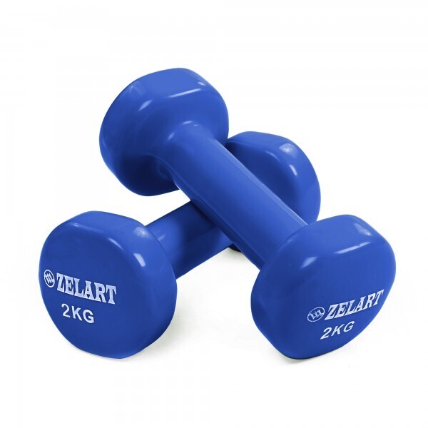 

Гантели для фитнеса с виниловым покрытием Zelart Beauty TA-5225-2 Dark Blue