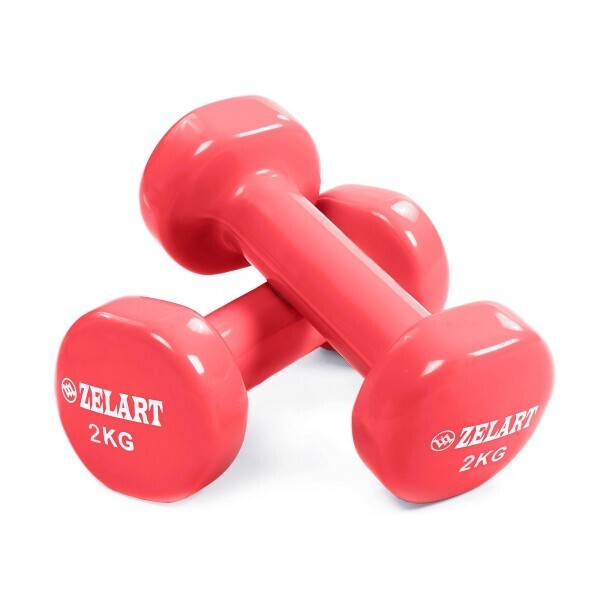 

Гантели для фитнеса с виниловым покрытием Zelart Beauty TA-5225-2 Coral