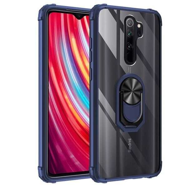 

Защитный чехол Deexe Crystal Ring для Xiaomi Redmi 9 - Black / Blue