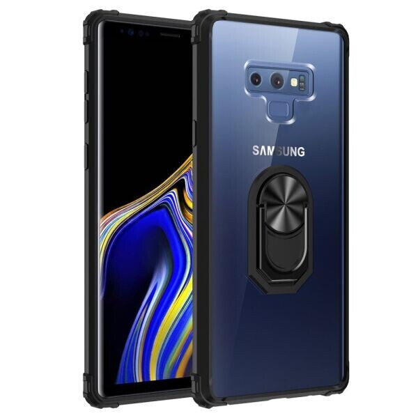 

Защитный чехол Deexe Crystal Ring для Xiaomi Redmi Note 9 - Black