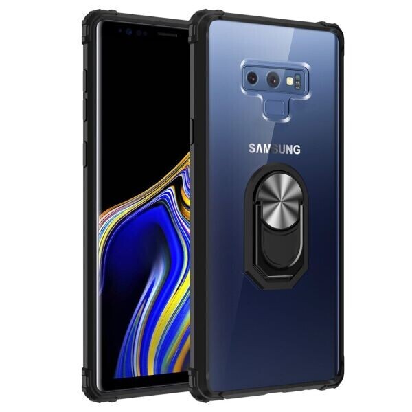 

Защитный чехол Deexe Crystal Ring для Xiaomi Redmi Note 9 - Black / Silver