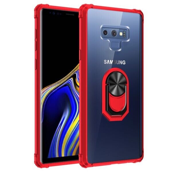 

Защитный чехол Deexe Crystal Ring для Xiaomi Redmi Note 9 - Red