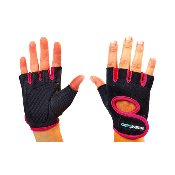 

Перчатки для фитнеca FITNESS BASICS BC-893,L, Черный-розовый