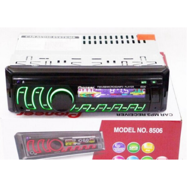 

Автомагнитола USB флешка мульти подсветка AUX FM Pioneer (8506)