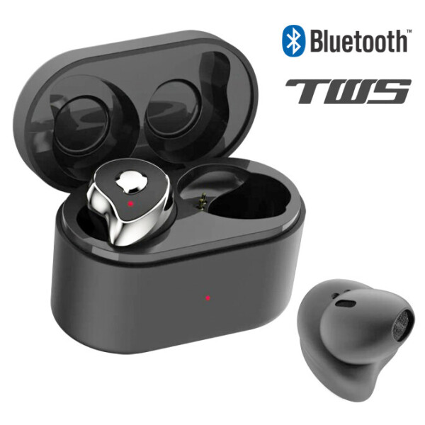 

Беспроводные Bluetooth наушники вкладыши гарнитура Hyper HBQ SE-6 в кейсе-зарядке с аккумулятором 650mAh TWS Черный
