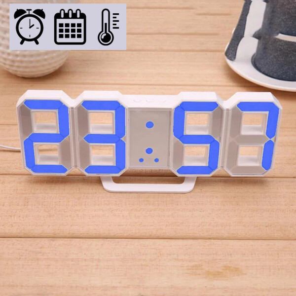 Акция на Электронные LED часы с будильником термометром от USB Caixing CX-2218 синяя подсветка от Allo UA