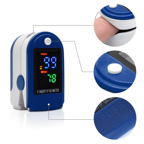 

Пульсоксиметр Pulse Oximeter LYG-88 пульсометр електронный на палец оксиметр цифровой Синий