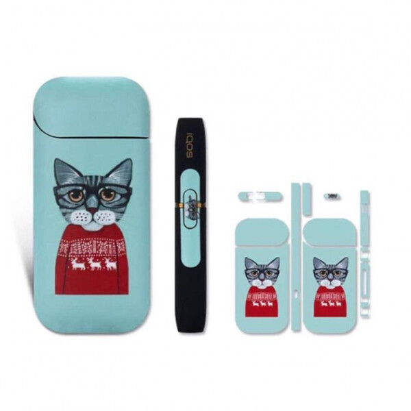 

Виниловая наклейка для Iqos Clever cat Бирюзовый (iq203)