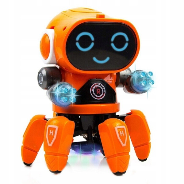 

Интерактивный танцующий робот Bot Robot шесть ног светится 5 мелодий оранжевый