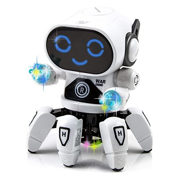

Интерактивный танцующий робот Bot Robot шесть ног светится 5 мелодий белый