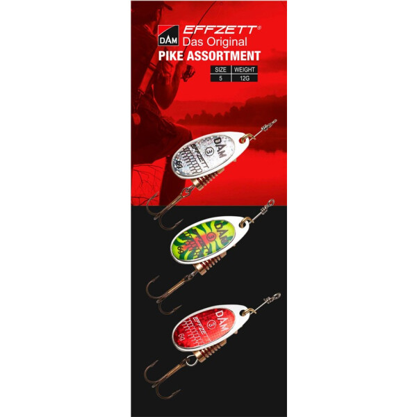 

Блесна-вертушка DAM Effzett Original Assortment Pike 12гр набор-3шт. (60596)