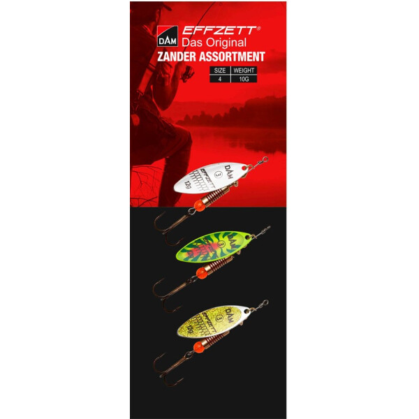 

Блесна-вертушка DAM Effzett Original Assortment Zander 10гр набор-3шт. (60594)