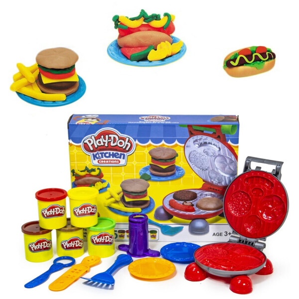 

Детский игровой набор с формами для пластилина Play-Doh Kitchen Creations "Кухня бургер гриль" 6620