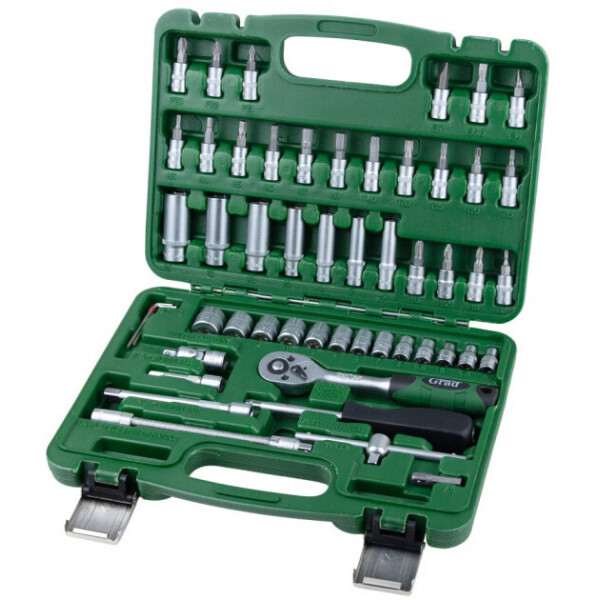 

Набор насадок торцевых и бит Grad 1/4" 53 шт в кейсе Gs Tlb Tools