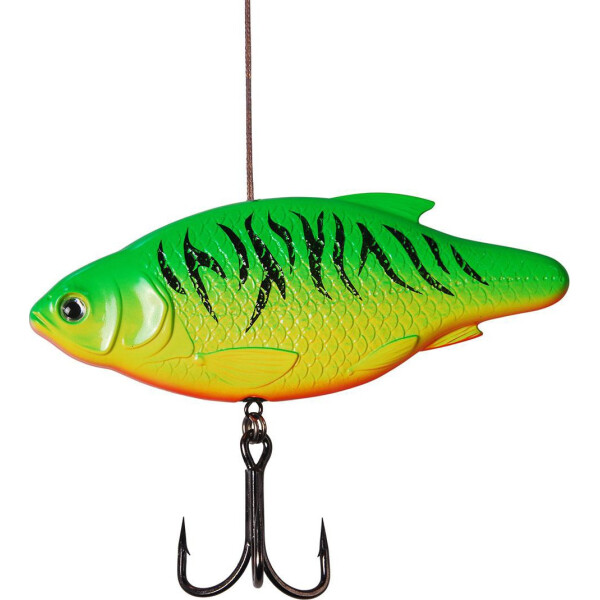 Блесна вертикальная DAM MADCAT INLINE RATTLER 90гр 130мм (firetiger UV) (51859)