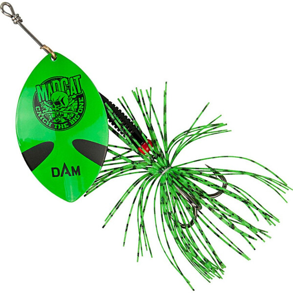 

Блесна-вертушка на сома DAM MADCAT Big Blade Spinner 55гр тройник №2/0 (green) (56258)