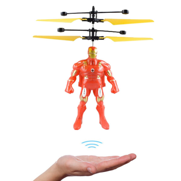 

Летающая игрушка индукционная Супер Герой Hero Flying Iron-man Железный человек LED с двумя винтами