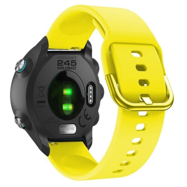 

Ремешок Deexe Soft Silicone для часов Garmin Forerunner 245 / 645, Vivomove 3, Vivoactive 3, Venu c креплением Quick Release 20mm - Yellow