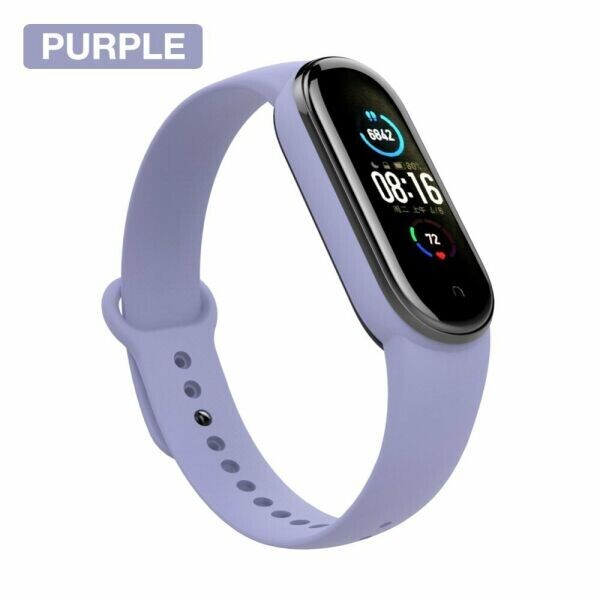 

Ремешок Deexe Silicone Wrist для Xiaomi Mi Band 5 - Purple