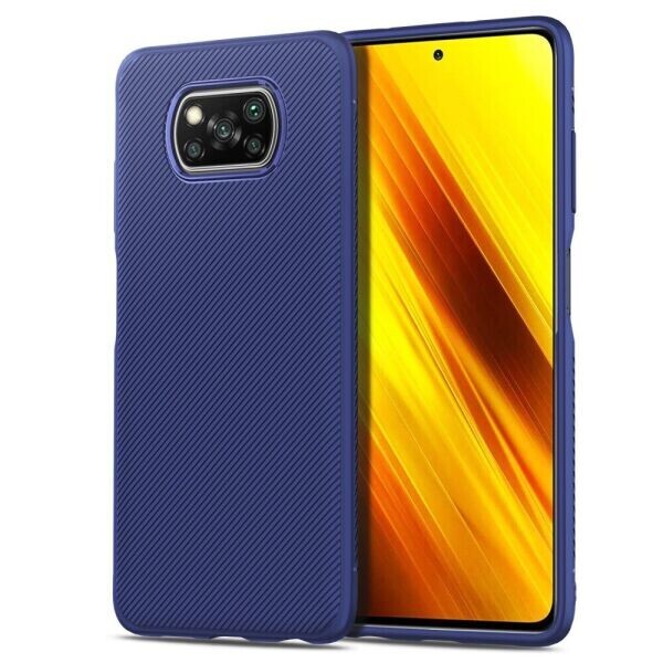 

Защитный чехол UniCase Twill Soft для Xiaomi Poco X3 - Blue