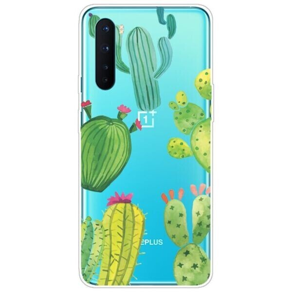 

Силиконовый (TPU) чехол Deexe Pretty Glossy для OnePlus Nord - Cactus