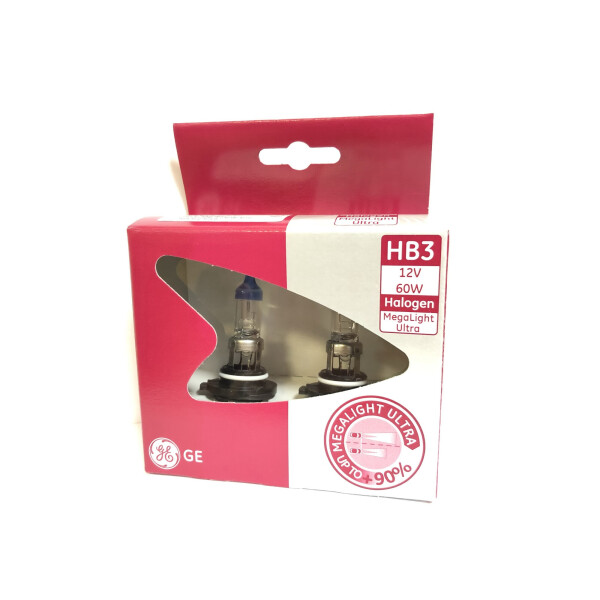 

Автолампа галоген GE HB3 60W 12V (2 шт./картонбокс) Megalight Ultra +90%