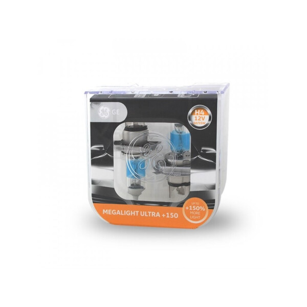 

Автолампа галоген GE H4 60/55W 12V (2 шт./пластикбокс) Megalight Ultra +150%