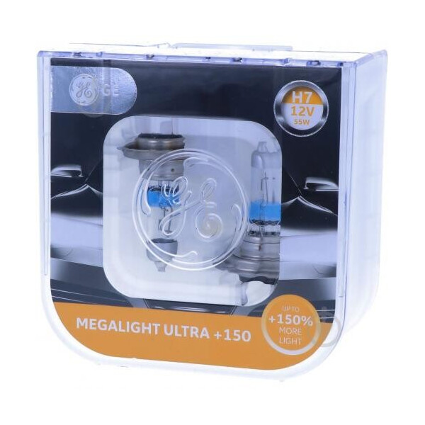 

Автолампа галоген GE H7 55W 12V (2 шт./пластикбокс) Megalight Ultra +150%