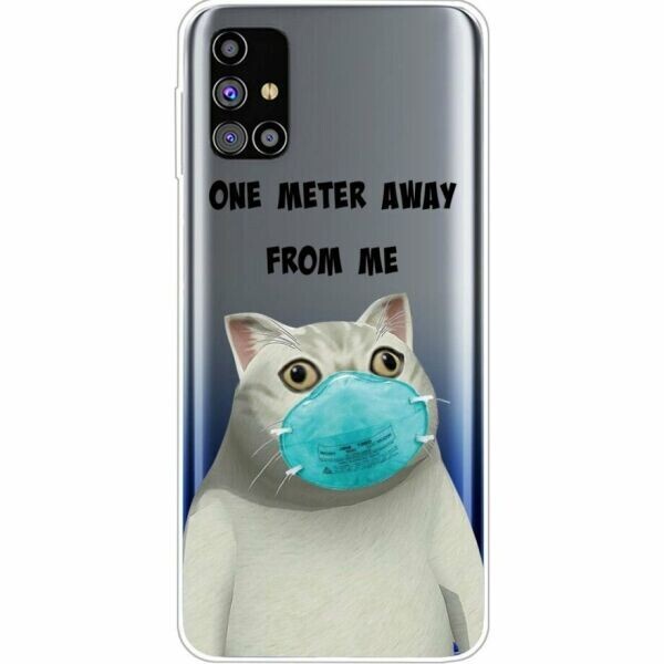 

Силиконовый (TPU) чехол Deexe Pretty Glossy для Samsung Galaxy M31s (M317) - Cat in Mask