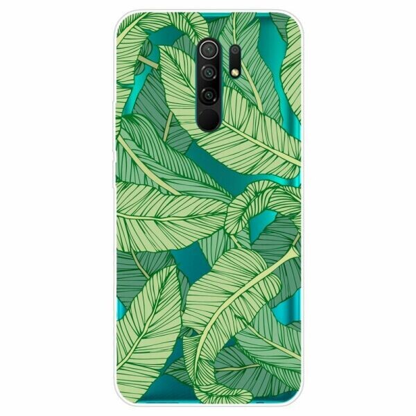 

Силиконовый (TPU) чехол Deexe Pretty Glossy для Xiaomi Redmi 9 - Green Leaves